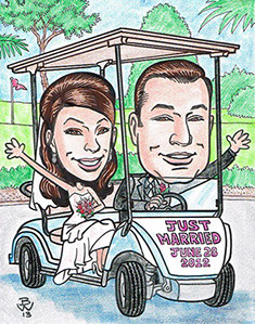 Gift Caricature for 1st Wedding Anniversary
