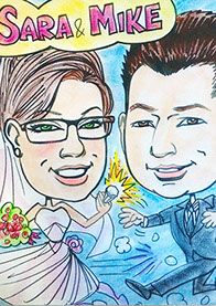 Save the Date Wedding Caricature by Bill Wylie